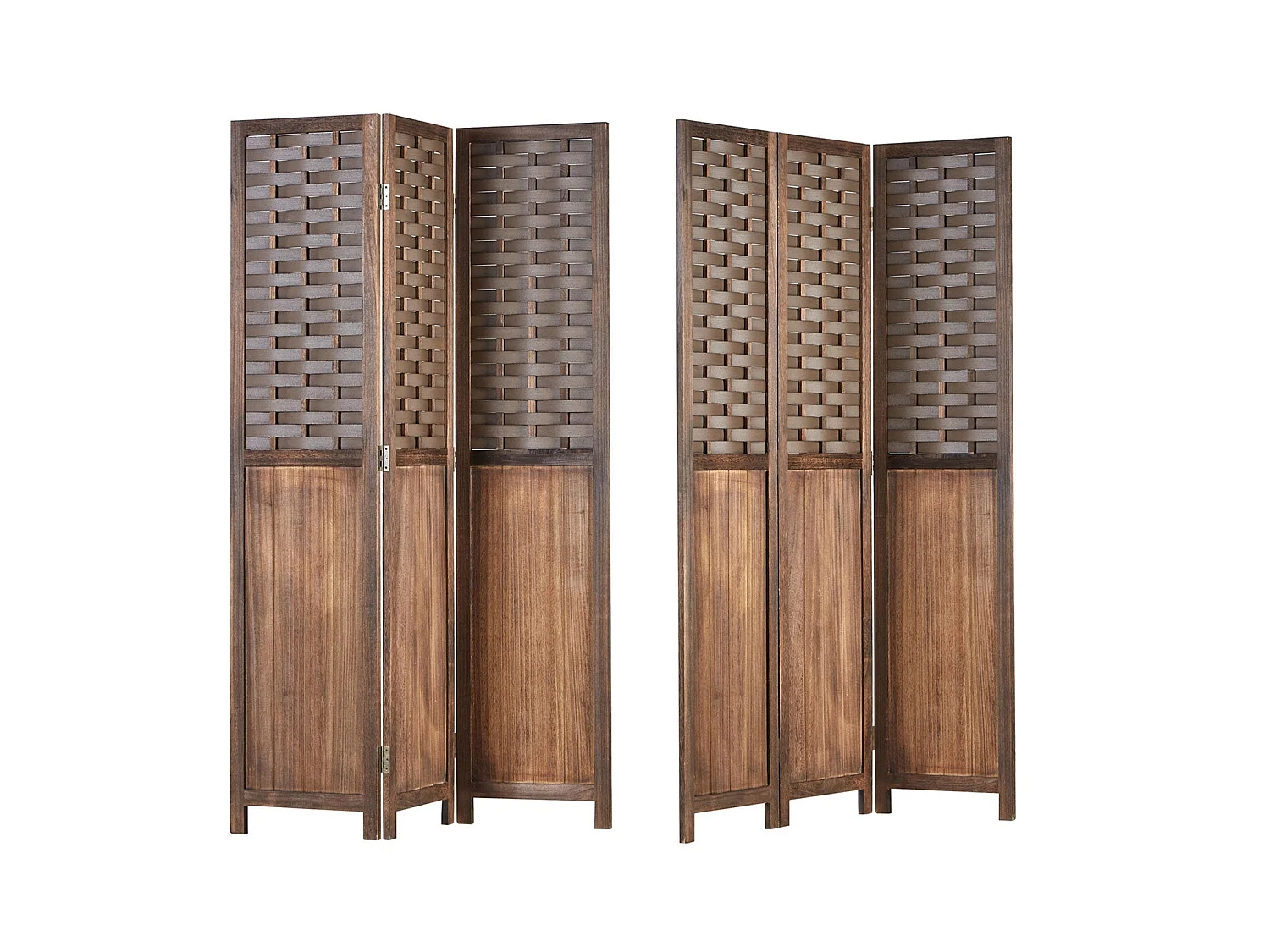 Paravent en 3 panneaux bois marron 132 x 2 x 175 cm PAR06079