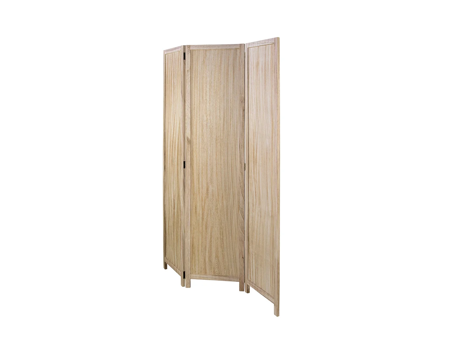 Paravent 3 panneaux en bois marron 120 x 1.7 x 170 cm PAR06086
