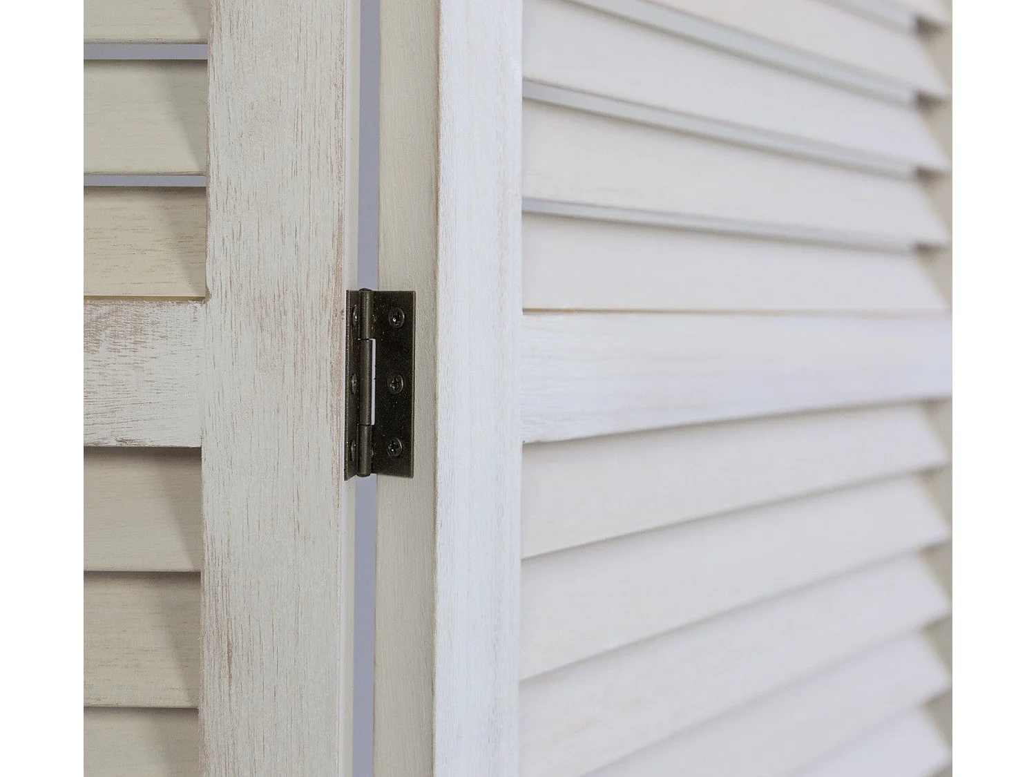 Paravent 3 panneaux blanc bois blanche 120 x 2 x 170 cm PAR06020