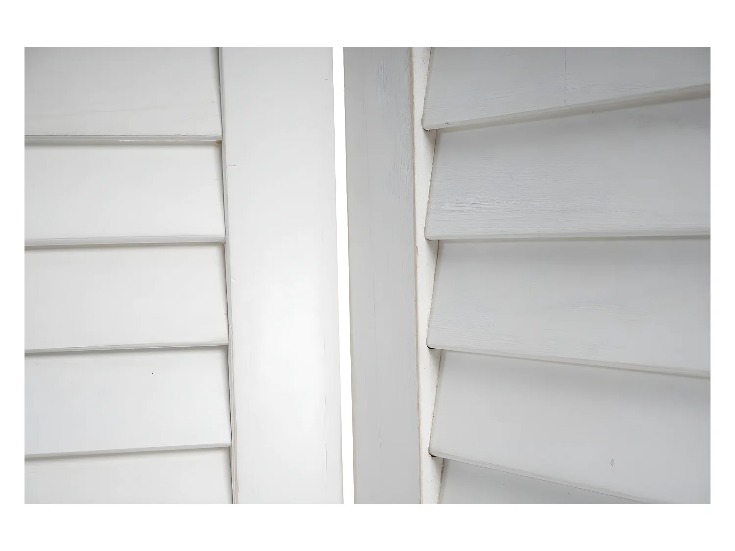 Paravent 4 panneaux en bois blanche 161 x 2 x 170 cm PAR04035