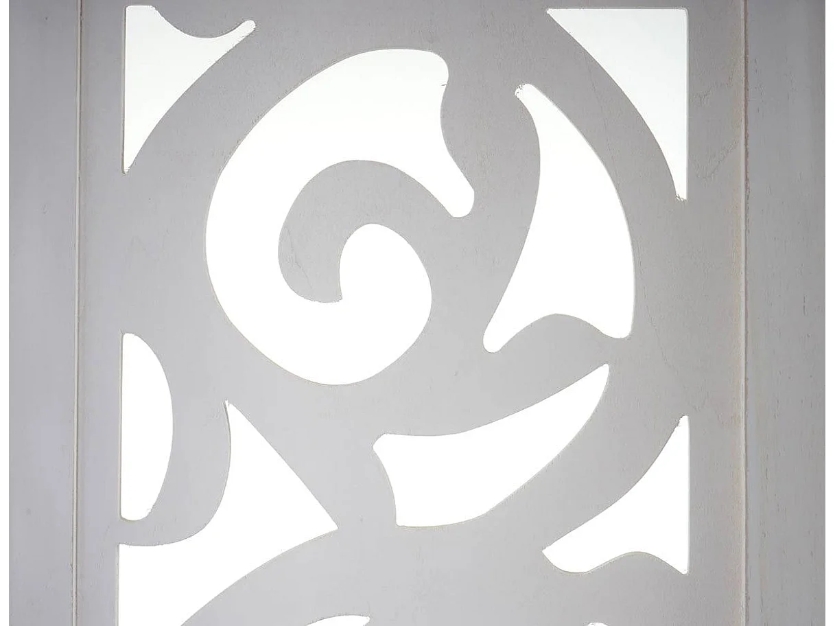 Paravent 4 panneaux en bois blanche 161 x 2 x 170 cm PAR04035