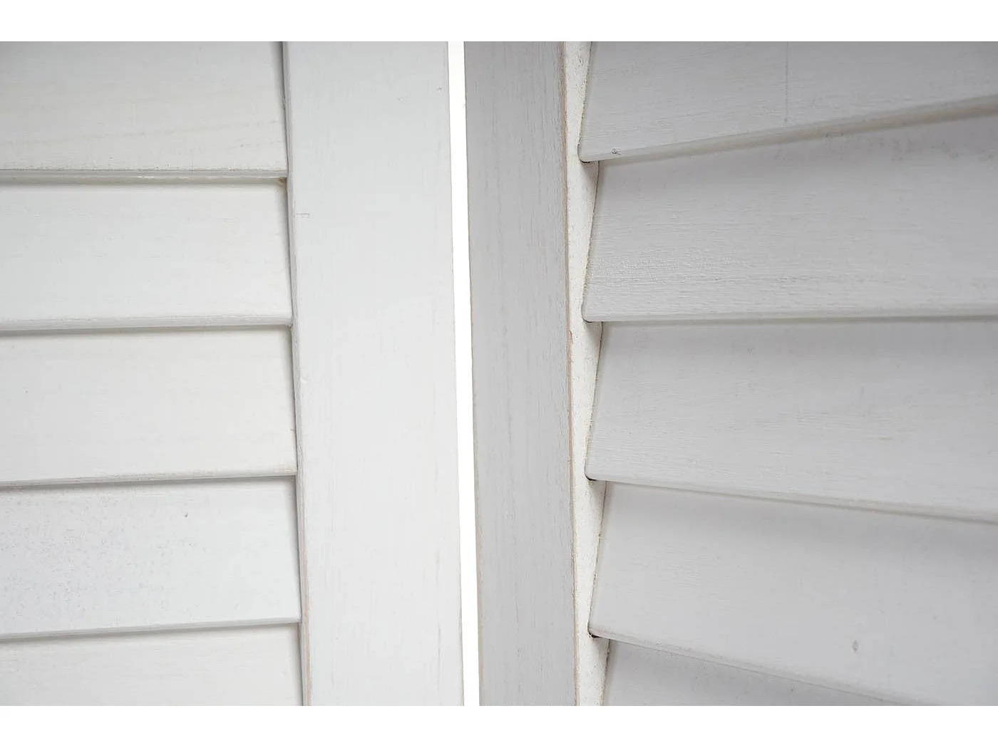 Paravent 4 panneaux en bois blanche 161 x 2 x 170 cm PAR04035