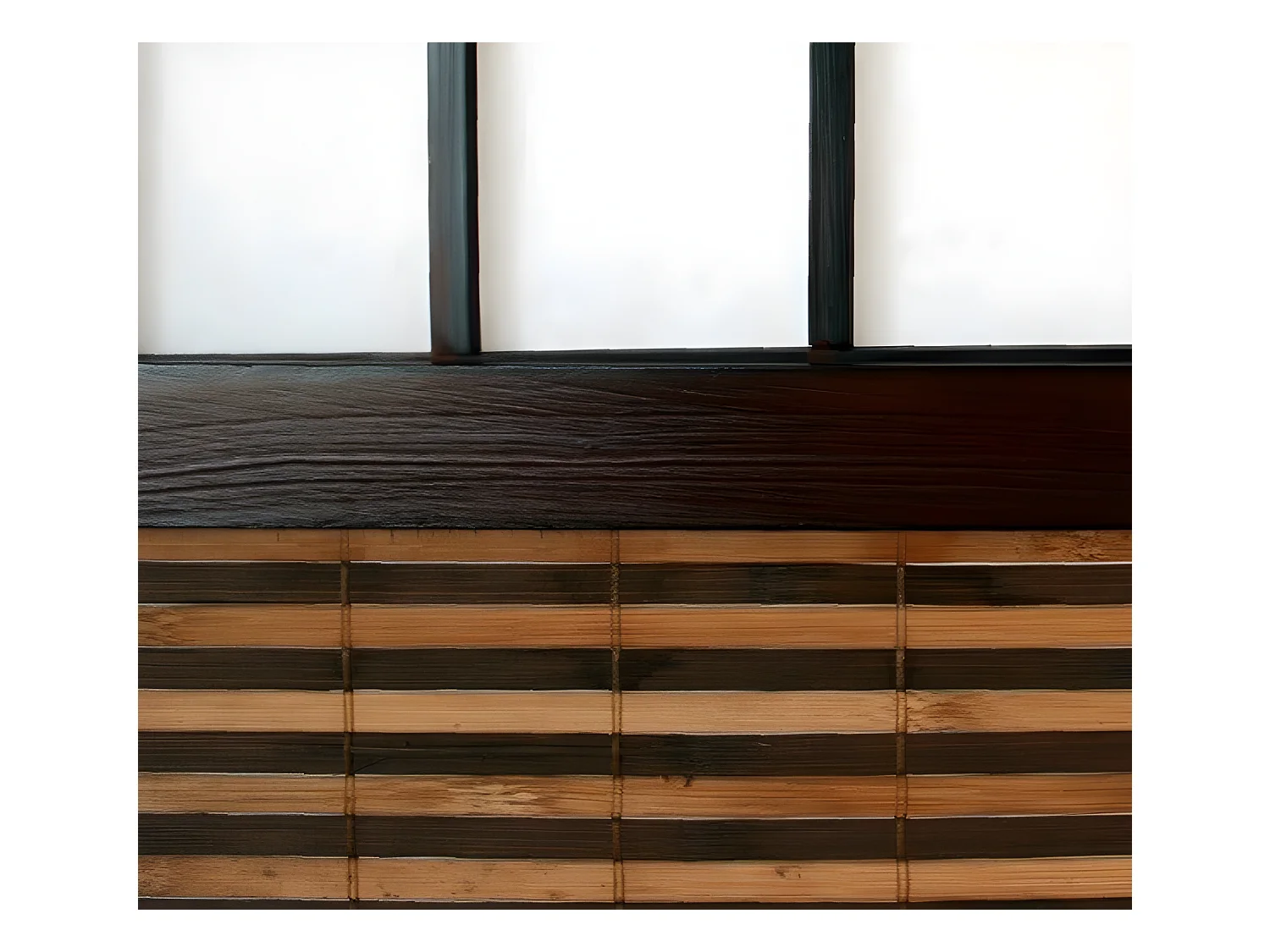 Paravent 5 panneaux marron bois marron 220 x 2.2 x 175 cm PAR06011