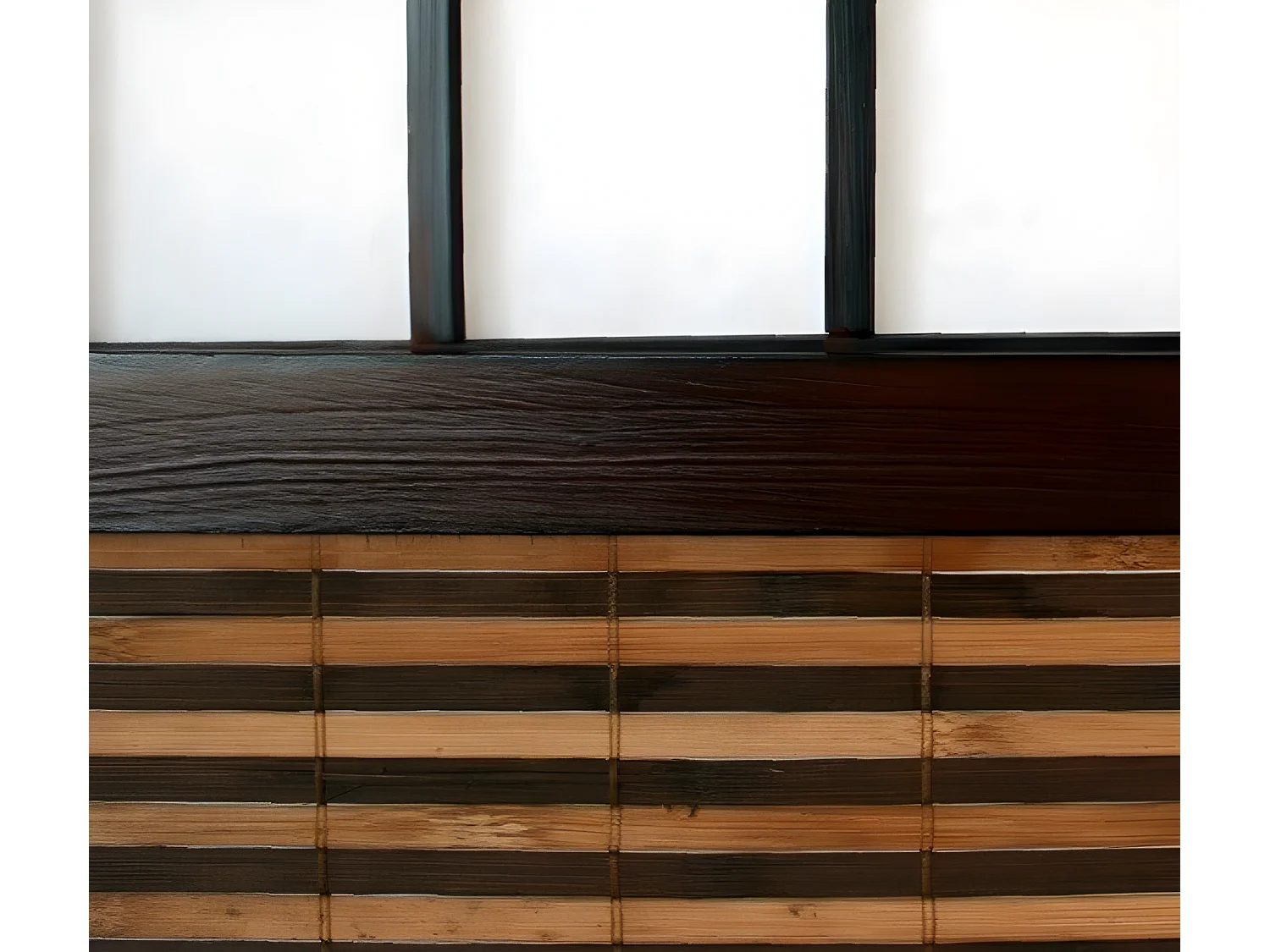 Paravent 5 panneaux marron bois marron 220 x 2.2 x 175 cm PAR06011