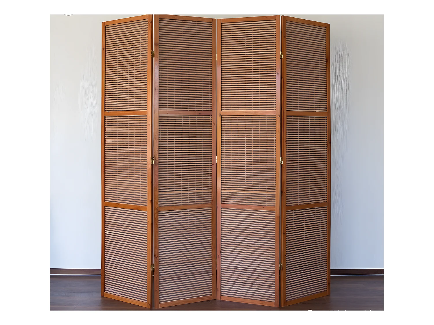 Paravent 4 panneaux marron bois marron 172 x 44 x 200 cm PAR06050