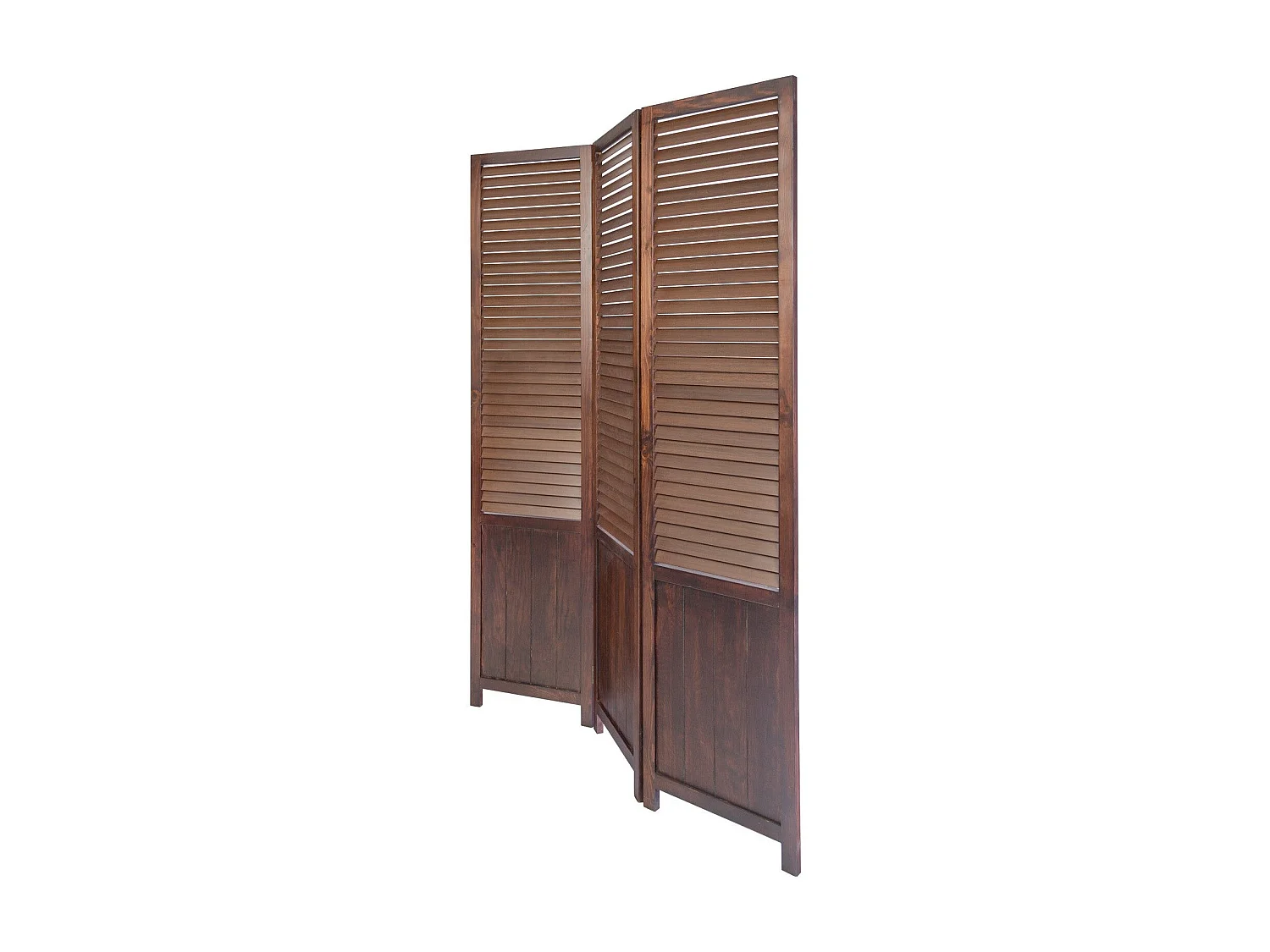 Paravent 3 panneaux marron bois marron 120 x 2 x 170 cm PAR06021