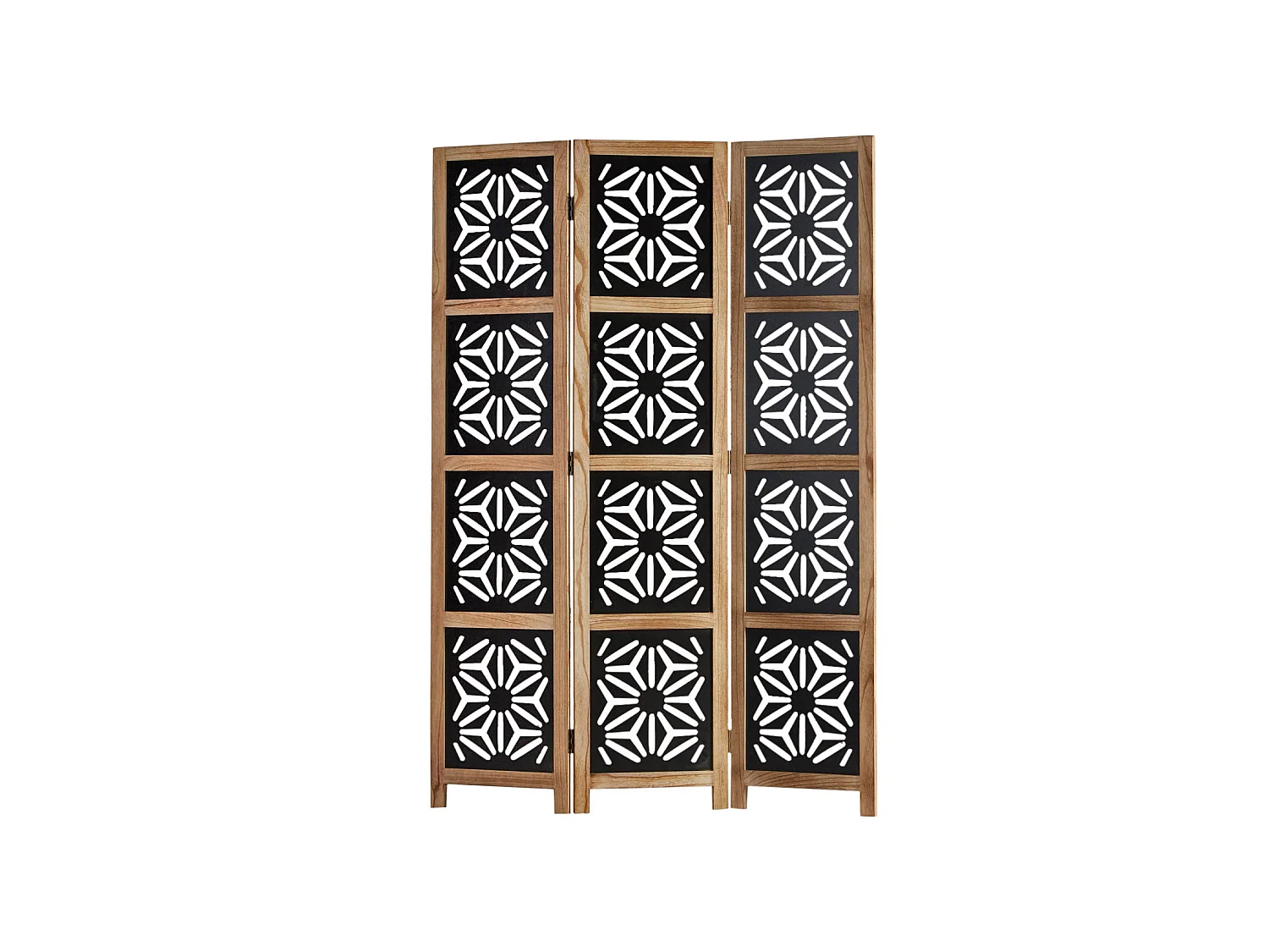 Paravent en 3 panneaux effet bois marron 120 x 2 x 170 cm PAR06089