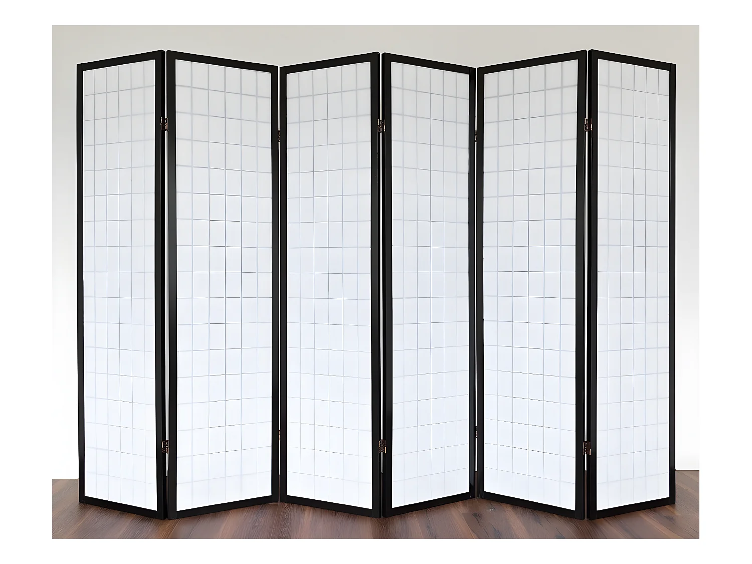 Paravent 6 panneaux en bois marron 264 x 2.2 x 175 cm PAR06048