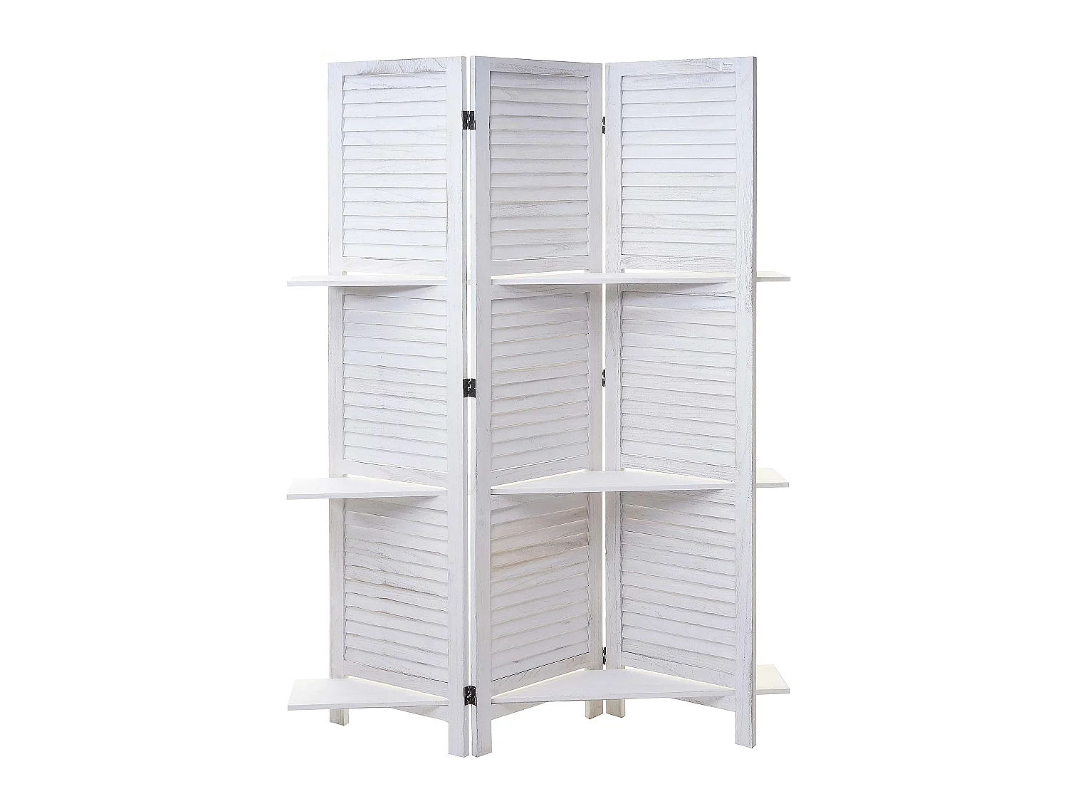 Paravent cloison de séparation bois blanche 125 x 20 x 170 cm 04_0003952