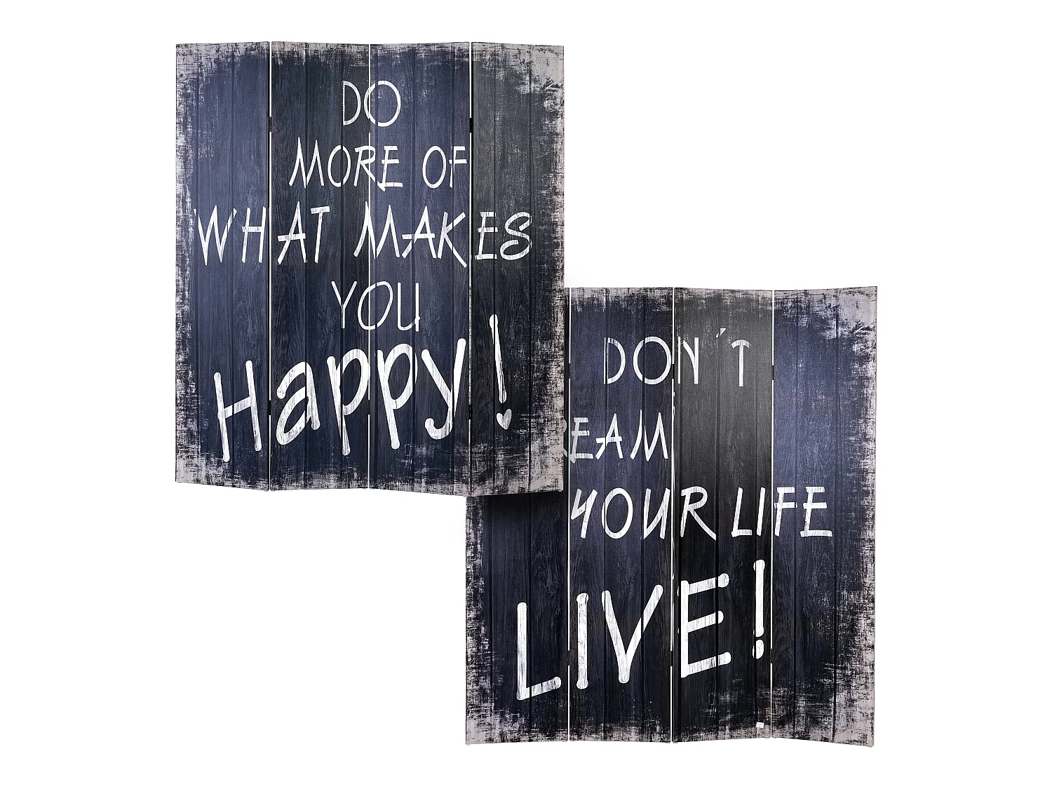 Paravent 4 panneaux style bois marron 160 x 2.5 x 180 cm 04_0004137