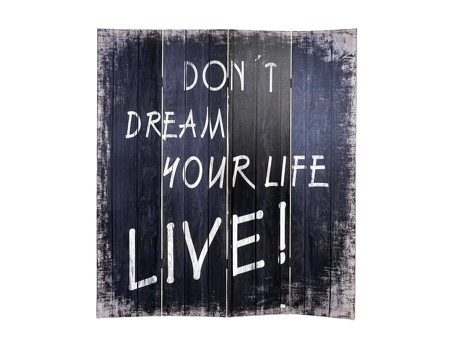 Paravent 4 panneaux style bois marron 160 x 2.5 x 180 cm 04_0004137