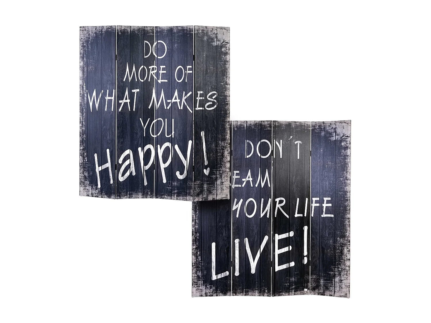 Paravent 4 panneaux style bois marron 160 x 2.5 x 180 cm 04_0004137