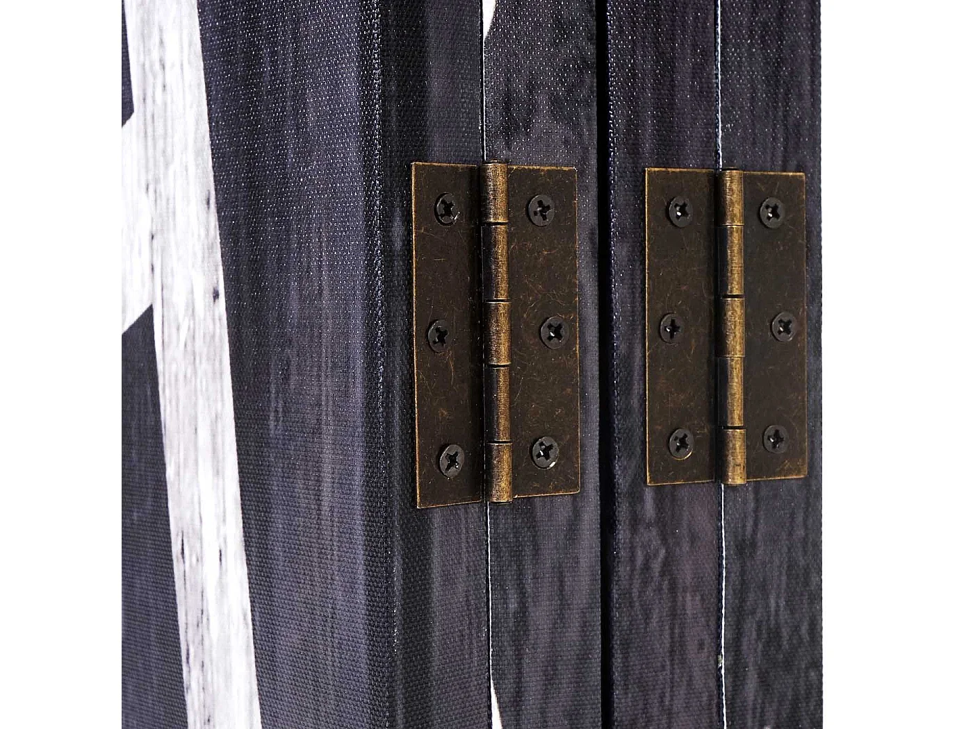 Paravent 4 panneaux style bois marron 160 x 2.5 x 180 cm 04_0004137