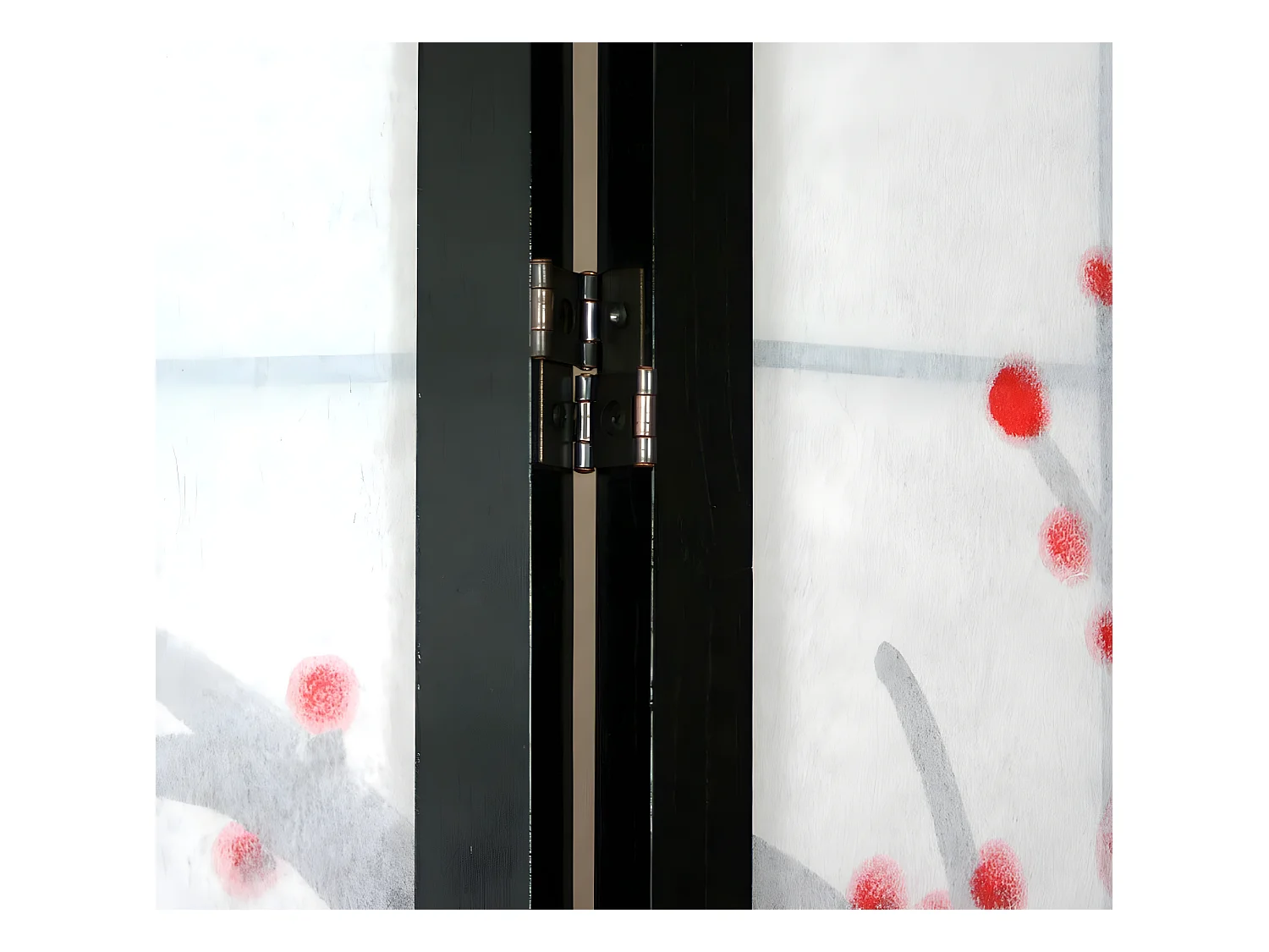 Paravent 5 panneaux japonais bois marron 220 x 2.2 x 175 cm PAR06015