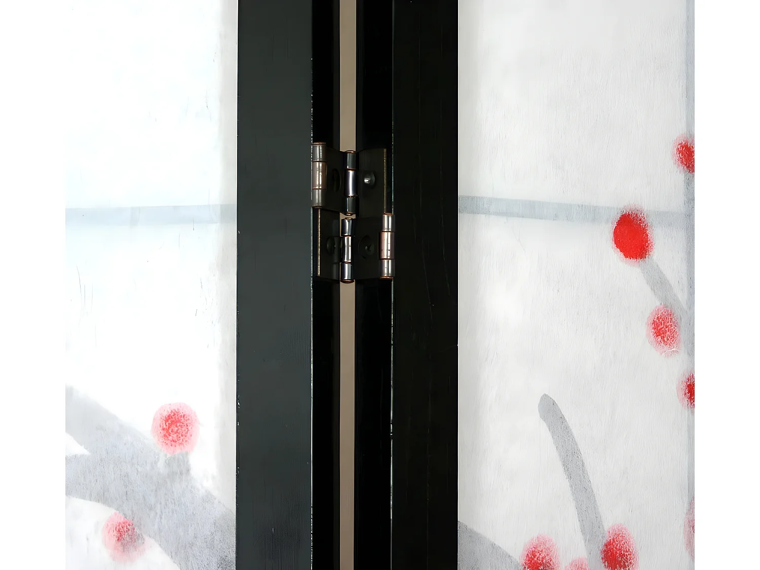 Paravent 5 panneaux japonais bois marron 220 x 2.2 x 175 cm PAR06015