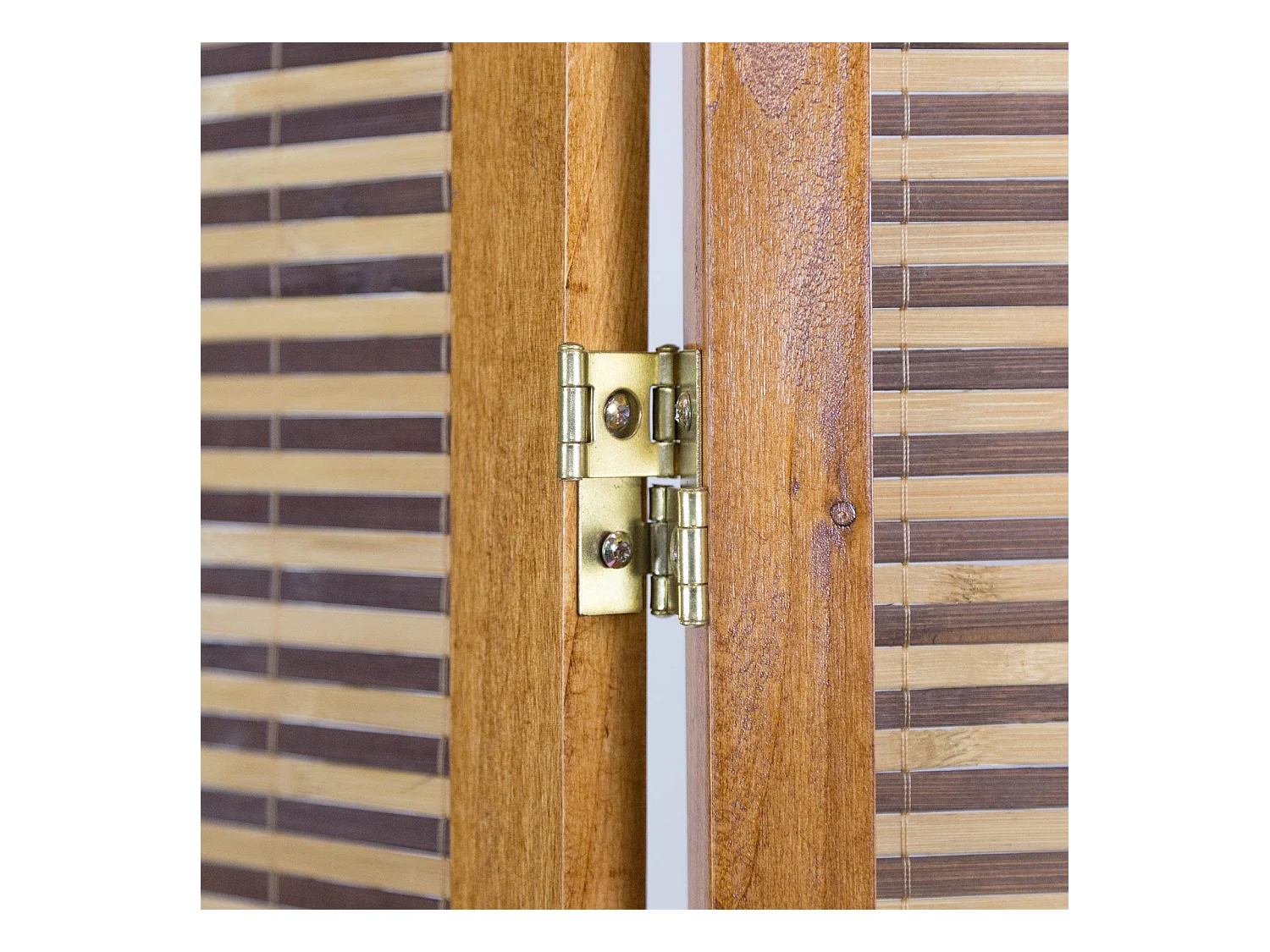 Paravent 4 panneaux marron bois marron 176 x 4 x 175 cm PAR06067