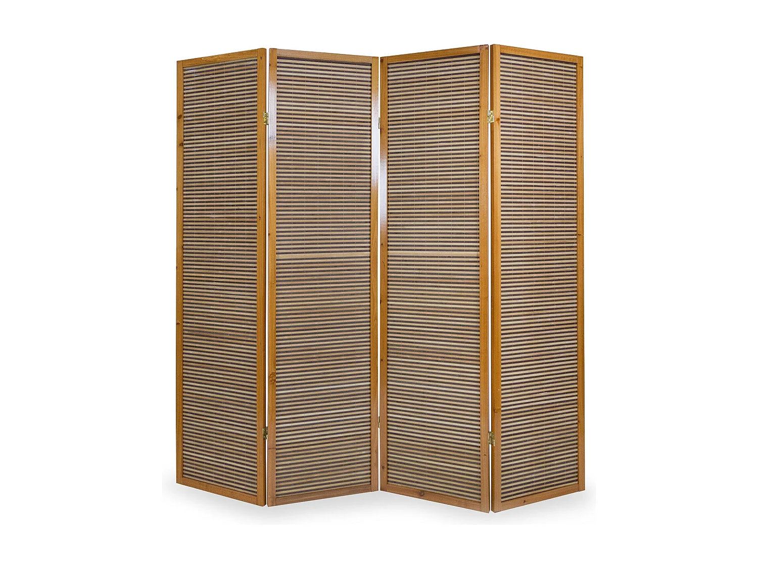 Paravent 4 panneaux marron bois marron 176 x 4 x 175 cm PAR06067