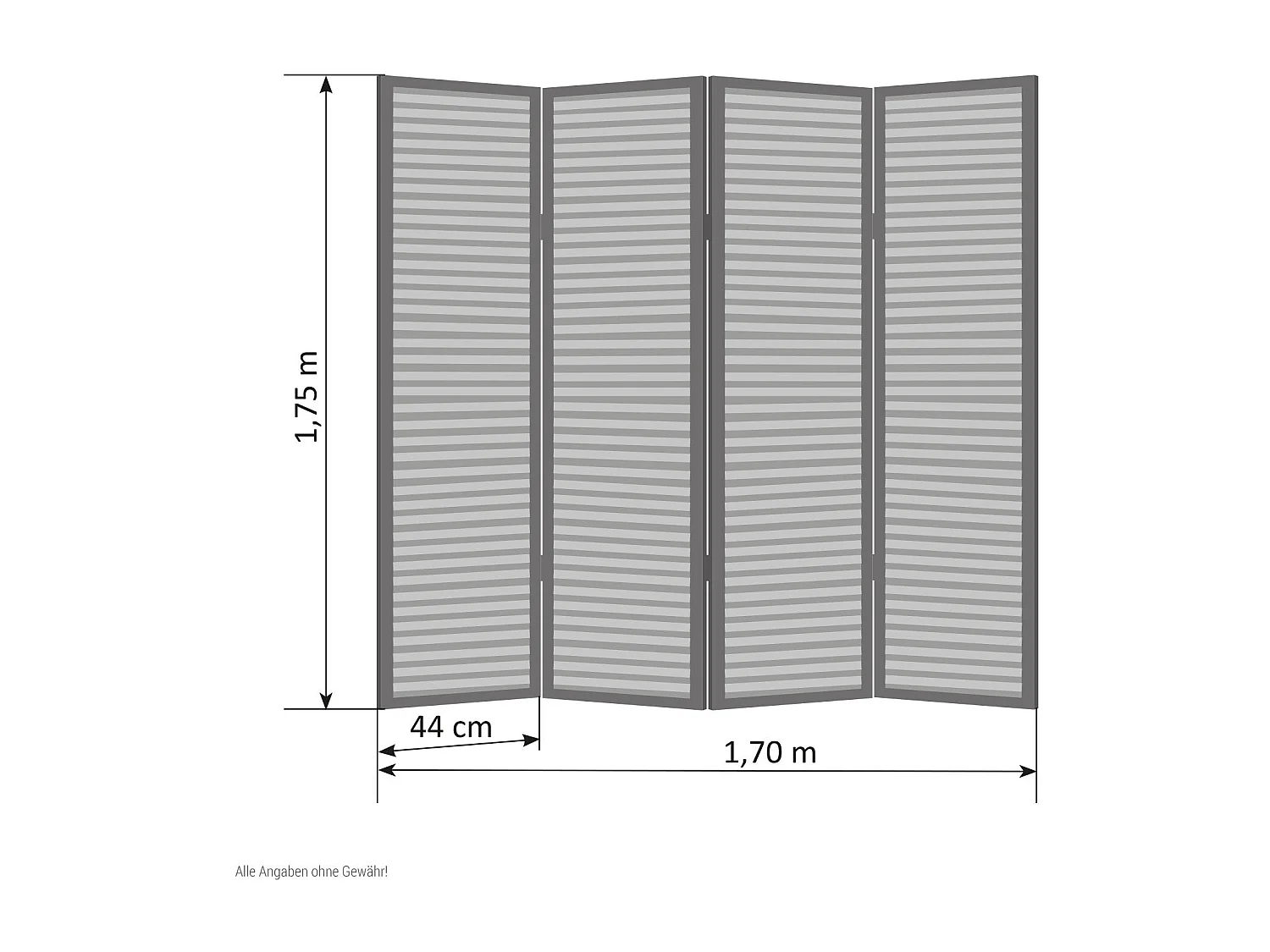 Paravent 4 panneaux marron bois marron 176 x 4 x 175 cm PAR06067