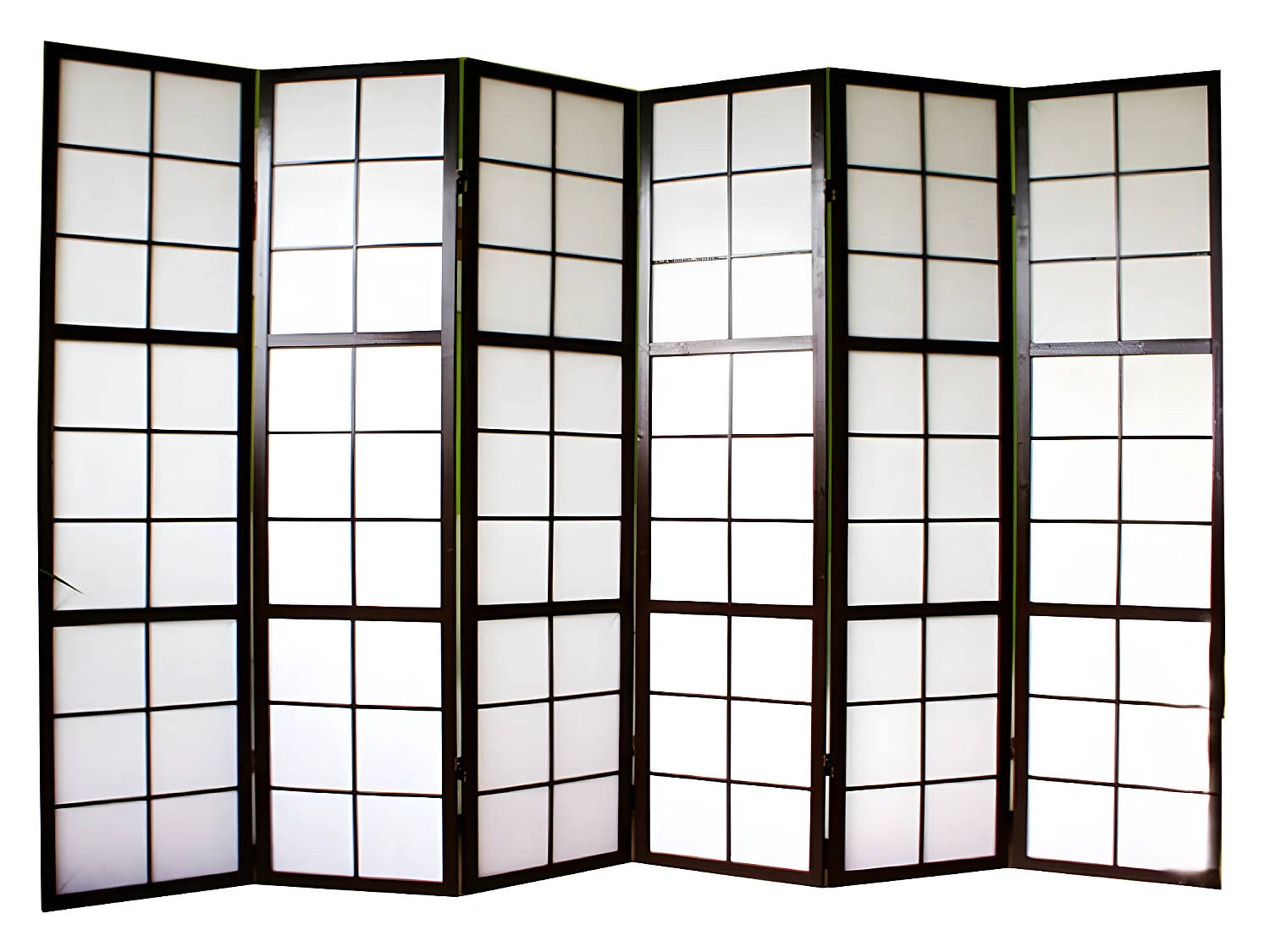 Paravent 6 panneaux pans bois marron 264 x 2.2 x 175 cm PAR06040