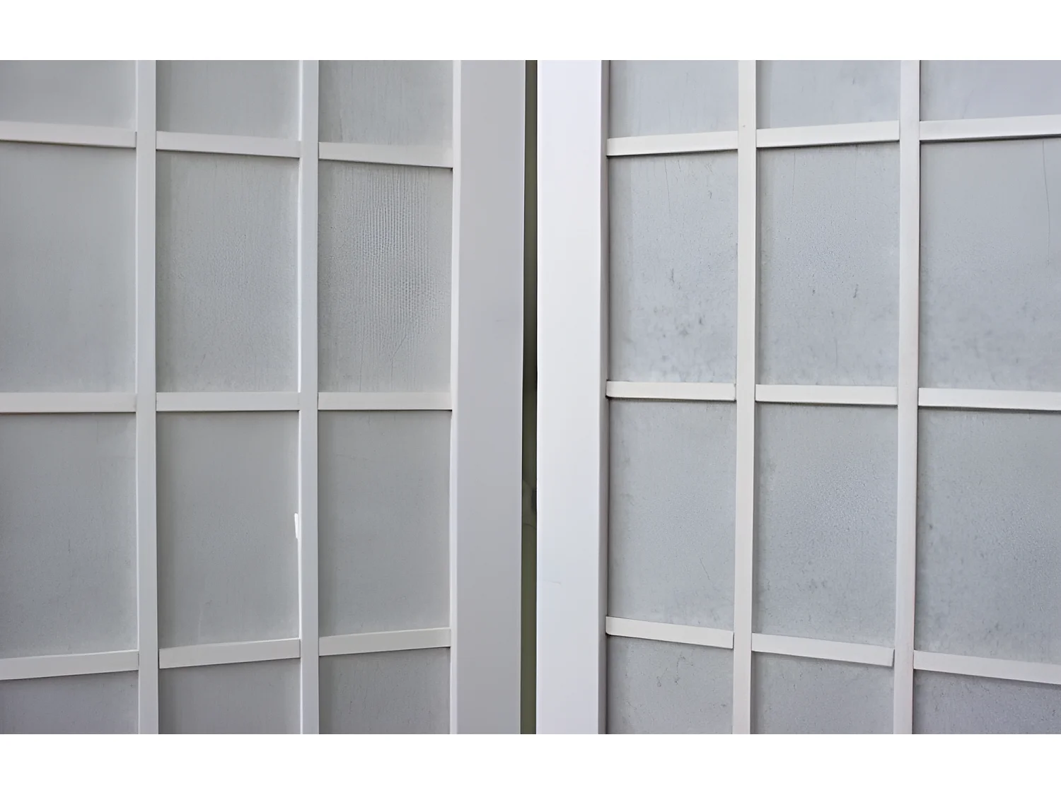 Paravent 5 panneaux pans bois blanche 220 x 2.2 x 175 cm PAR06059