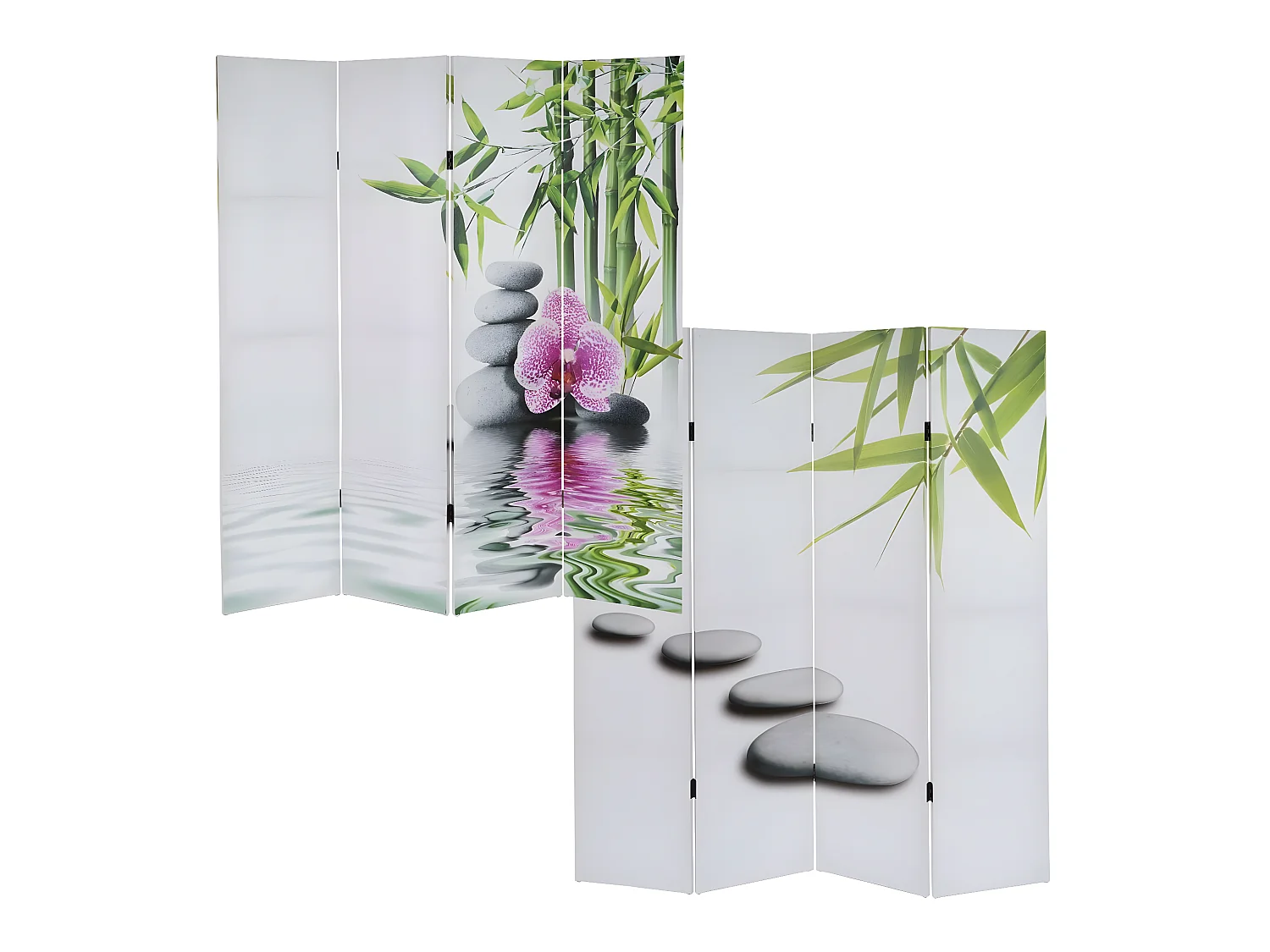 Paravent 4 panneaux pans 160 x 2.5 x 180 cm PAR04009