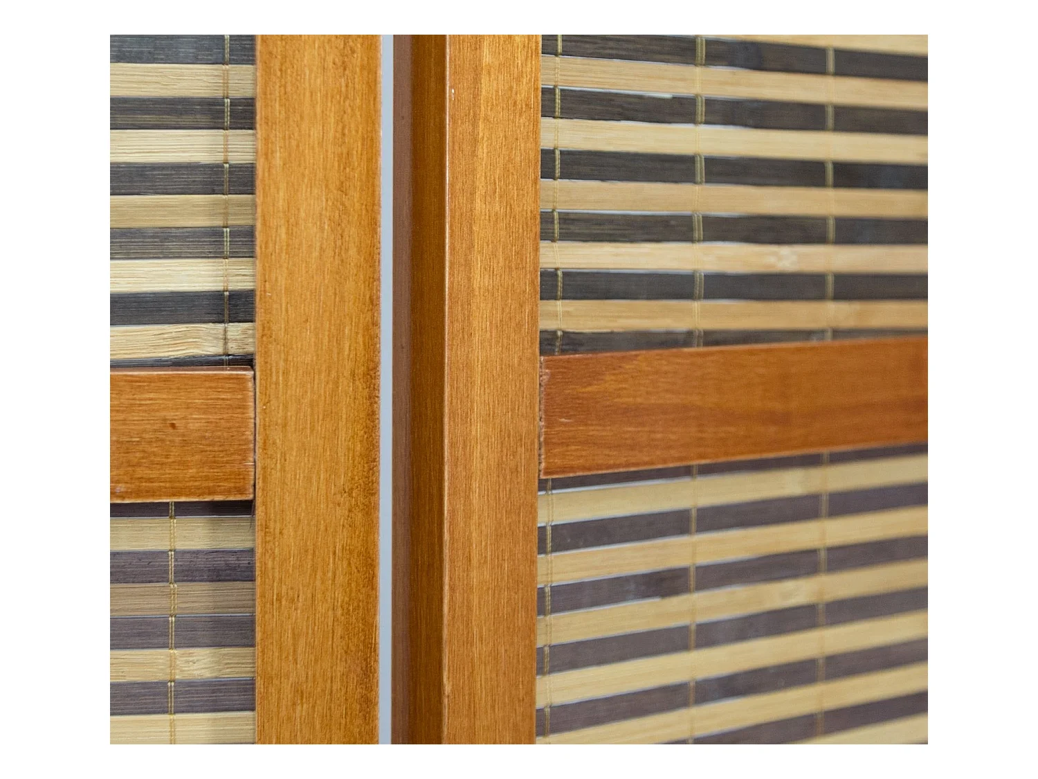 Paravent 3 panneaux marron bois marron 132 x 44 x 200 cm PAR06049