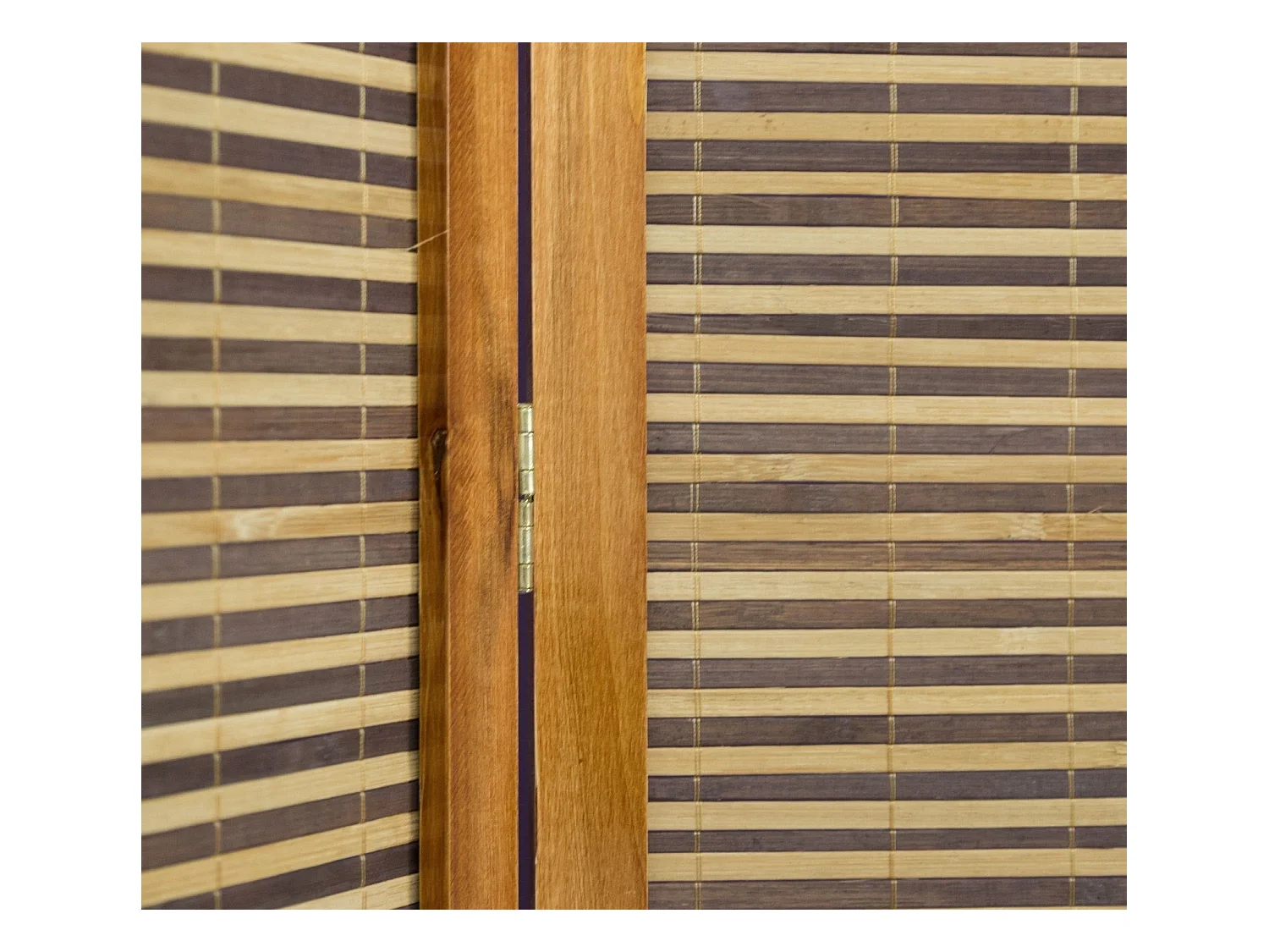 Paravent 3 panneaux marron bois marron 132 x 44 x 200 cm PAR06049