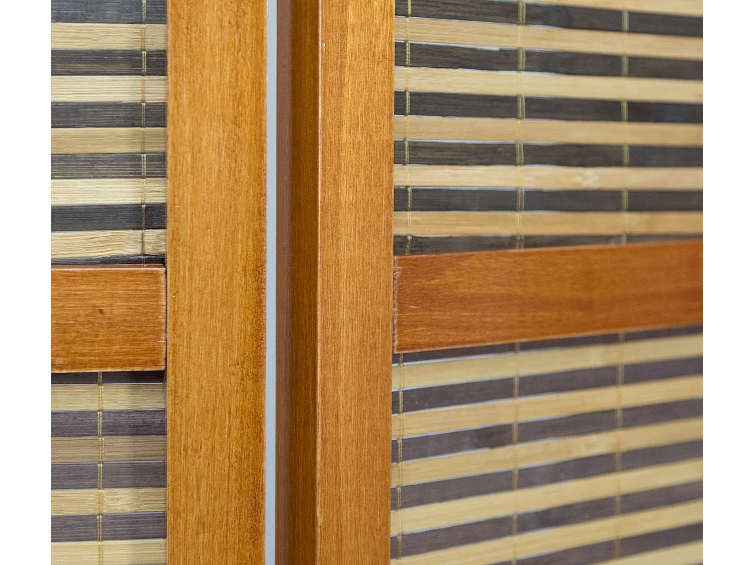 Paravent 3 panneaux marron bois marron 132 x 44 x 200 cm PAR06049