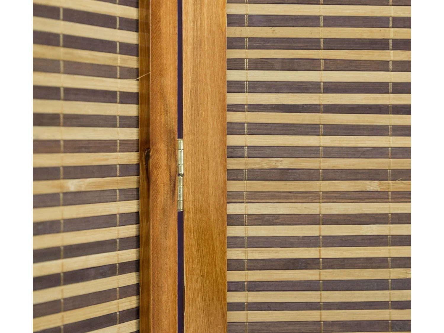 Paravent 3 panneaux marron bois marron 132 x 44 x 200 cm PAR06049