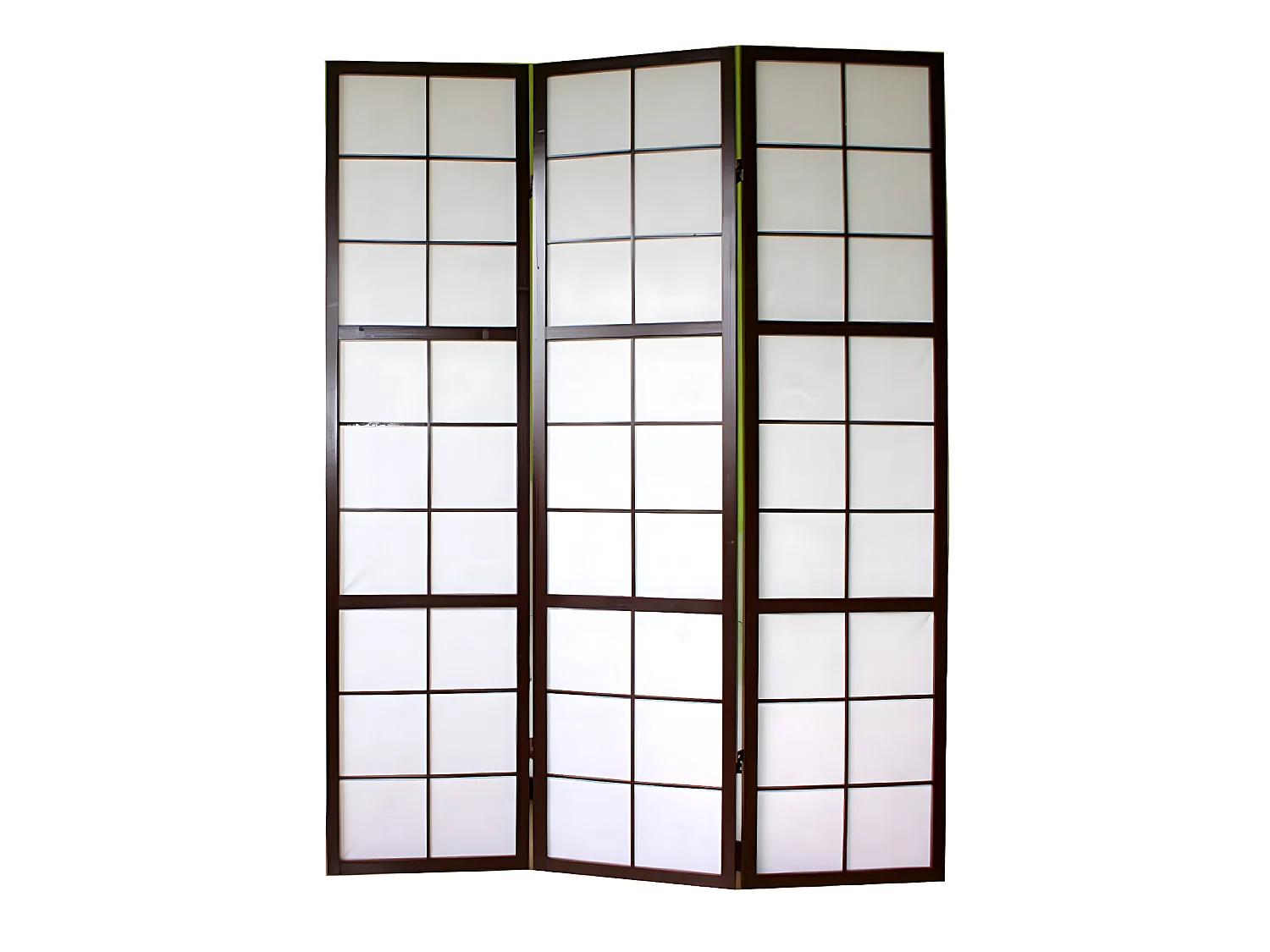 Paravent 3 panneaux pans bois marron 132 x 2.2 x 175 cm PAR06037