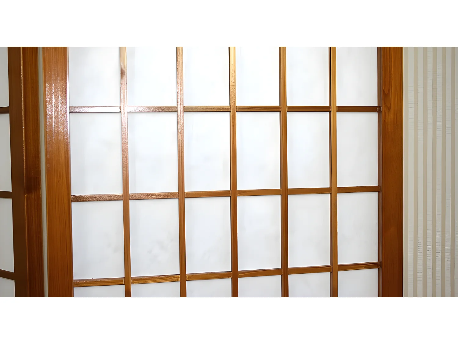 Paravent 6 panneaux en bois marron 264 x 2.2 x 175 cm PAR06047