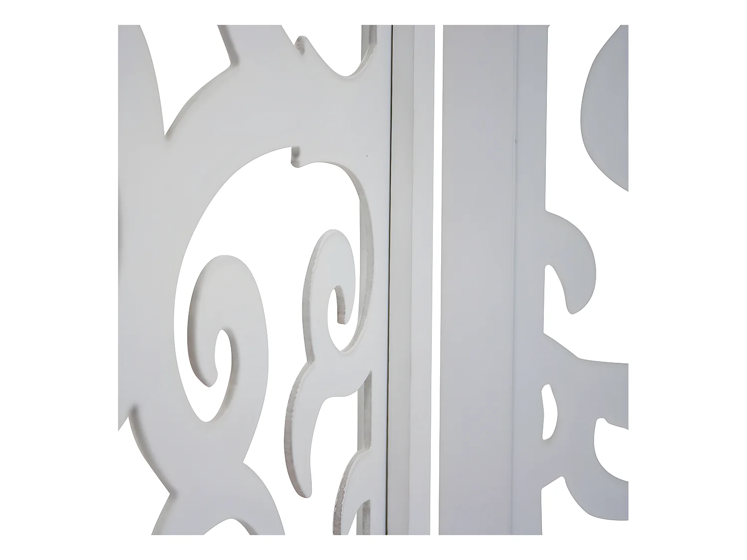 Paravent séparateur de pièce bois blanche 173 x 2.2 x 175 cm PAR06085