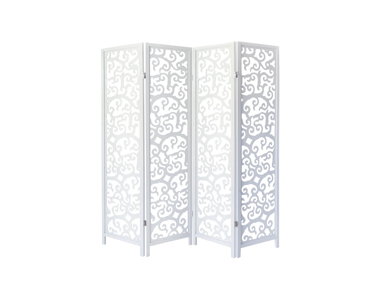 Paravent séparateur de pièce bois blanche 173 x 2.2 x 175 cm PAR06085