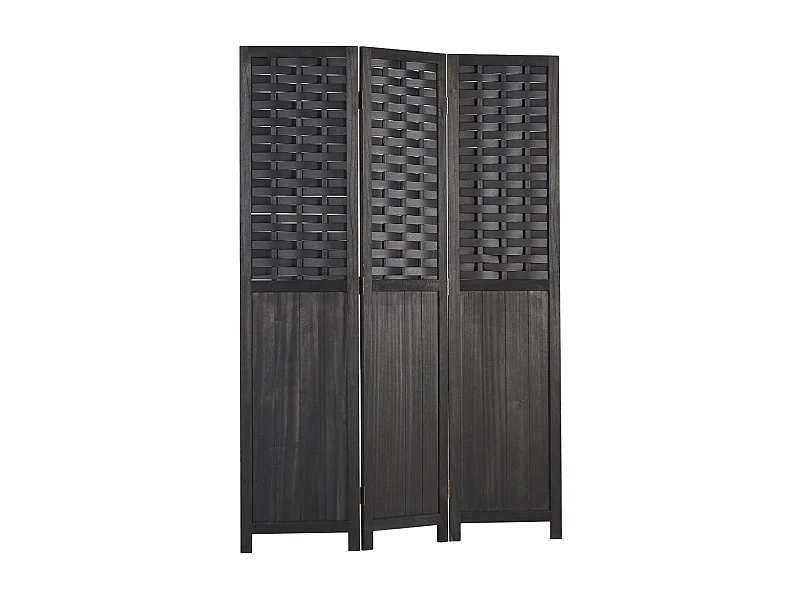 Paravent en 3 panneaux bois marron 132 x 2 x 175 cm PAR06081