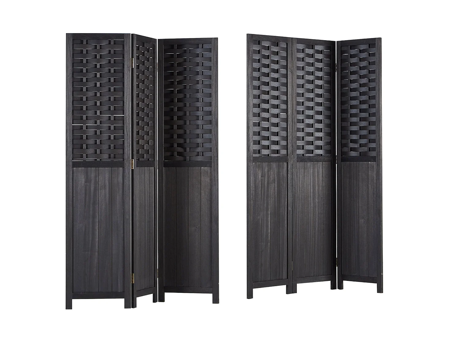 Paravent en 3 panneaux bois marron 132 x 2 x 175 cm PAR06081