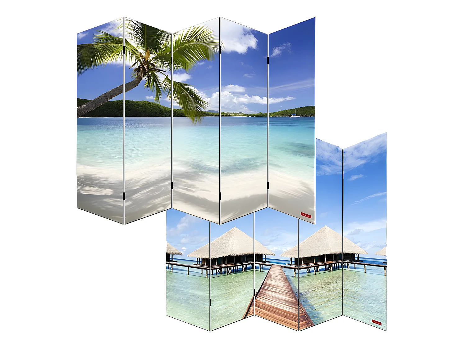 Paravent 5 panneaux pans 200 x 3 x 180 cm PAR04005