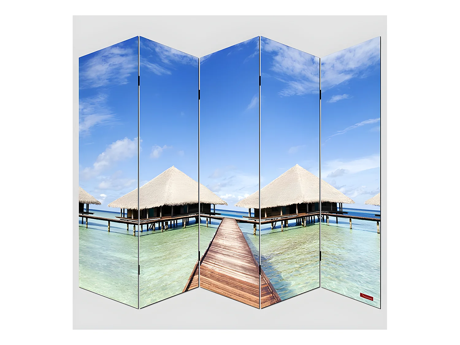 Paravent 5 panneaux pans 200 x 3 x 180 cm PAR04005