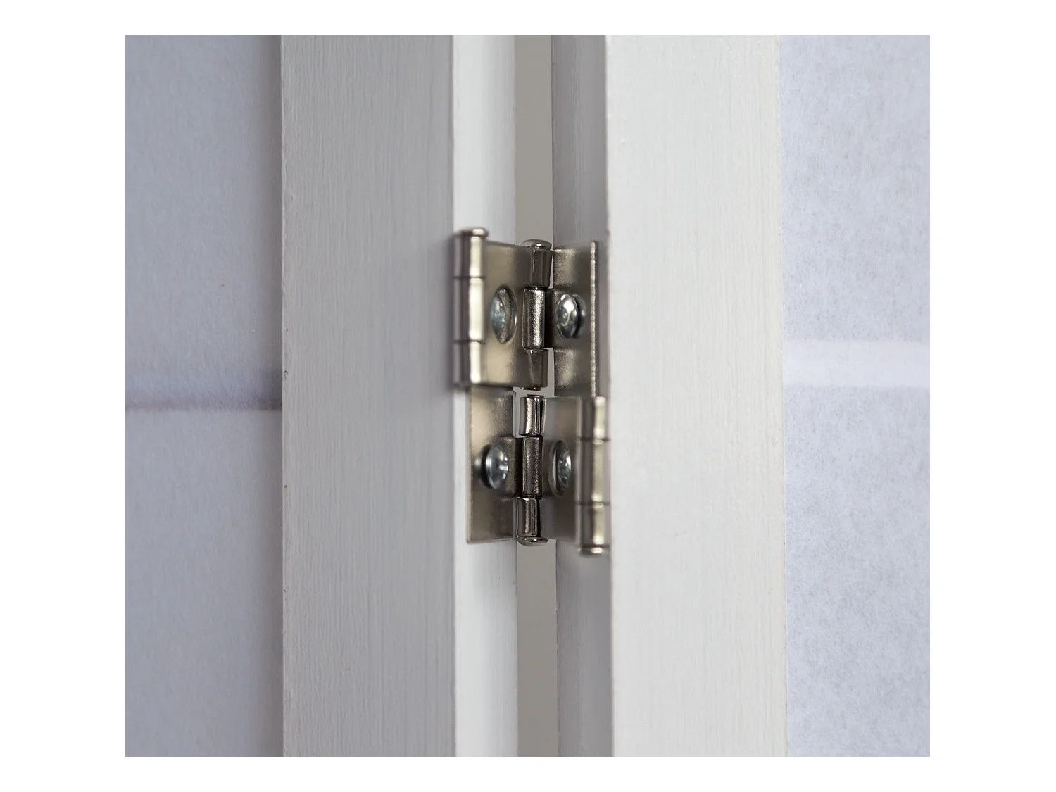 Paravent 3 panneaux japonais bois blanche 132 x 2.2 x 175 cm PAR06016