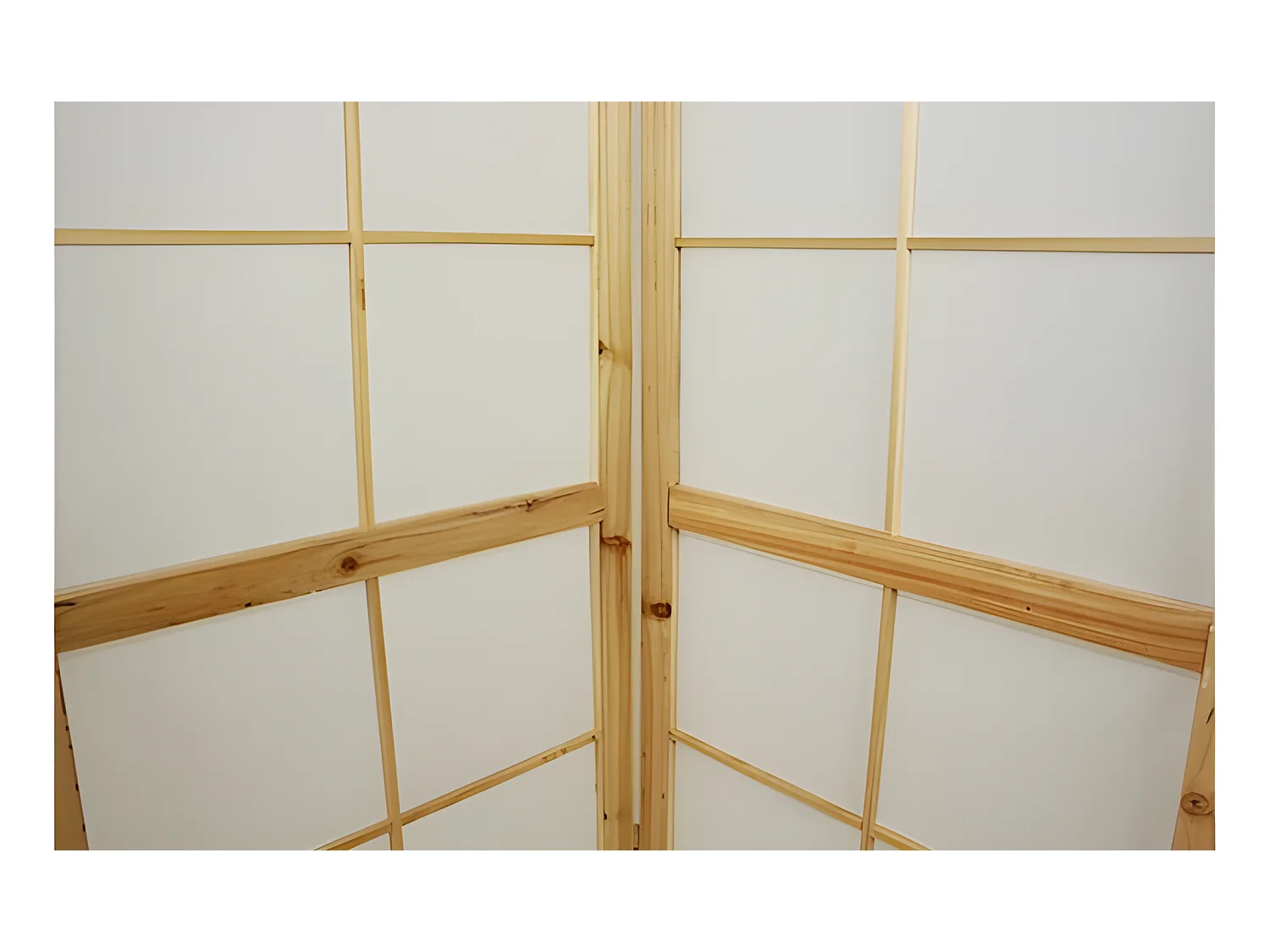 Paravent 5 panneaux pans bois marron 220 x 2.2 x 175 cm PAR06035