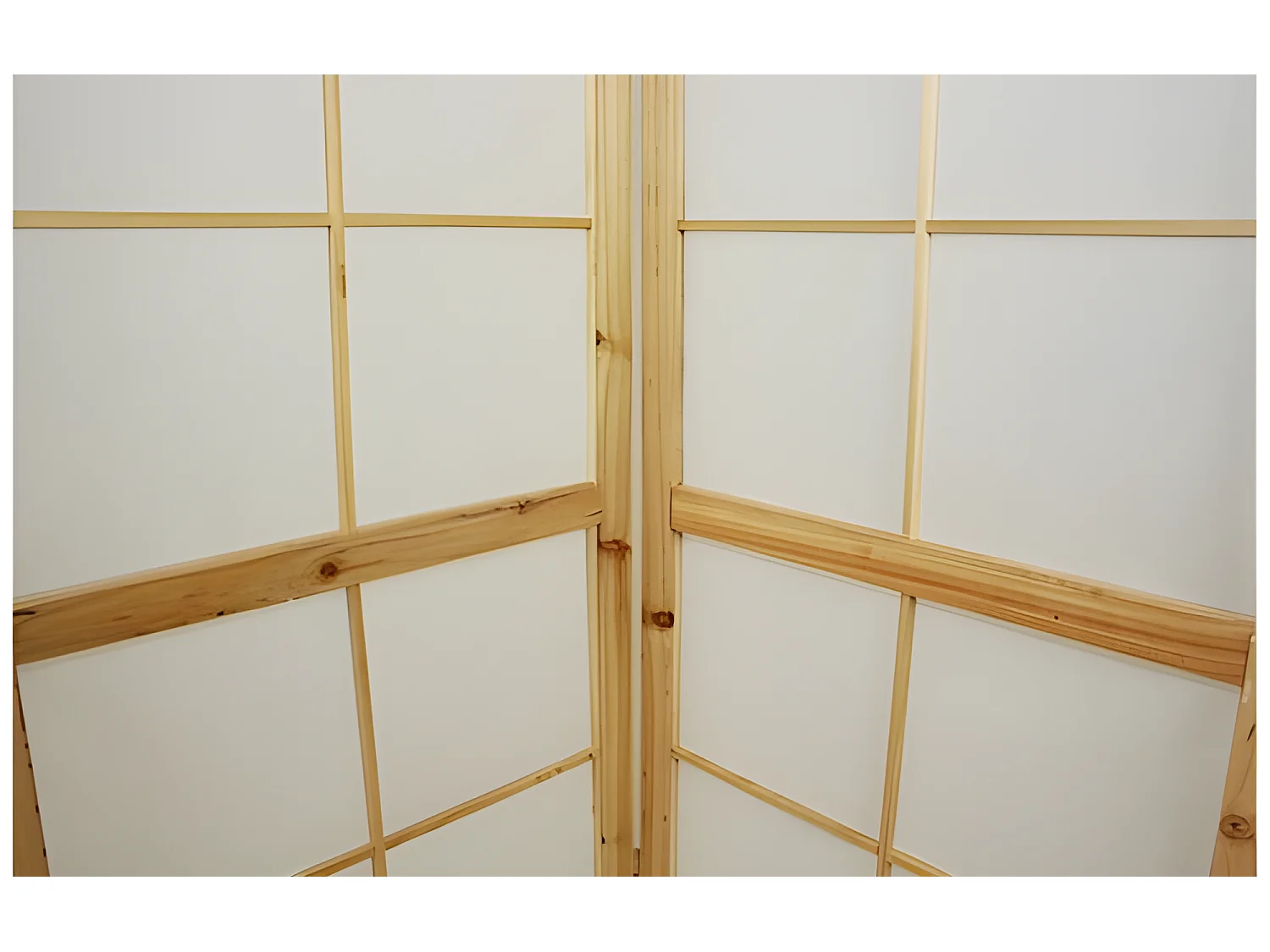 Paravent 5 panneaux pans bois marron 220 x 2.2 x 175 cm PAR06035