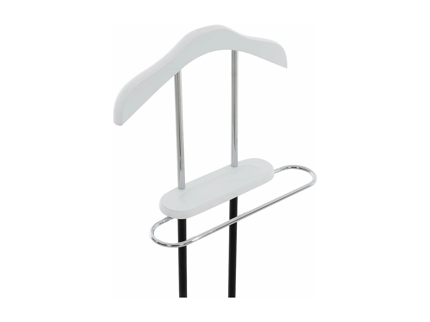 Valet de nuit portant métal blanche 43 x 28 x 109 cm MOC10015