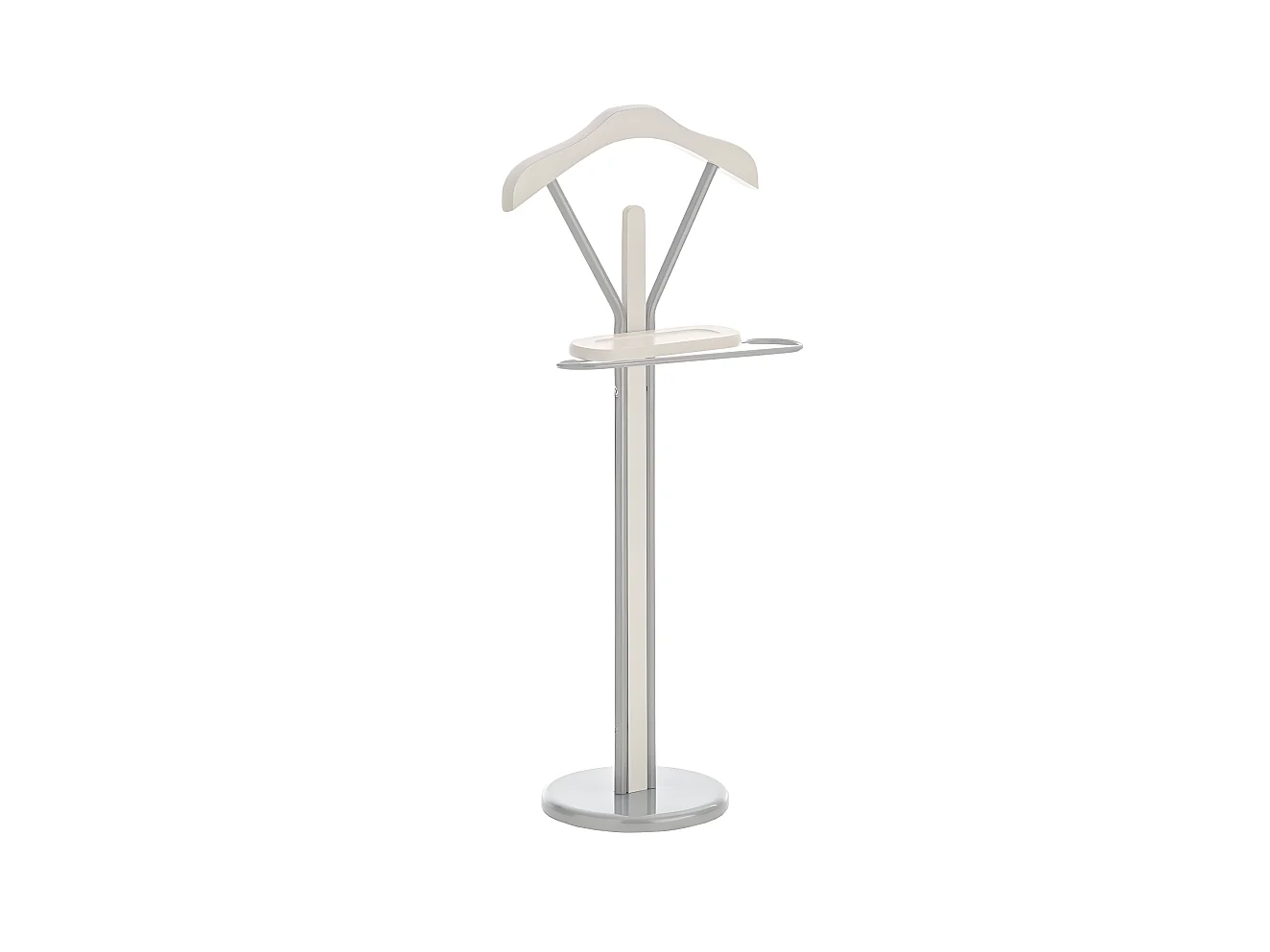 Valet de nuit portant métal blanche 43 x 28 x 109 cm MOC10013