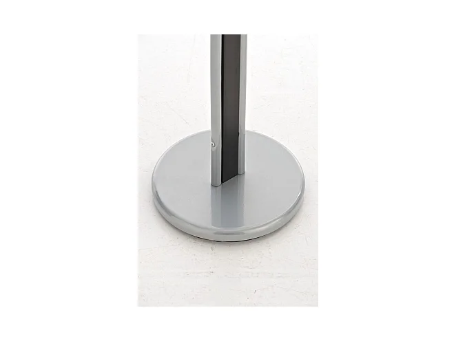 Galán de noche perchero con colgador en metal cromado y madera color cerezo MOC10011