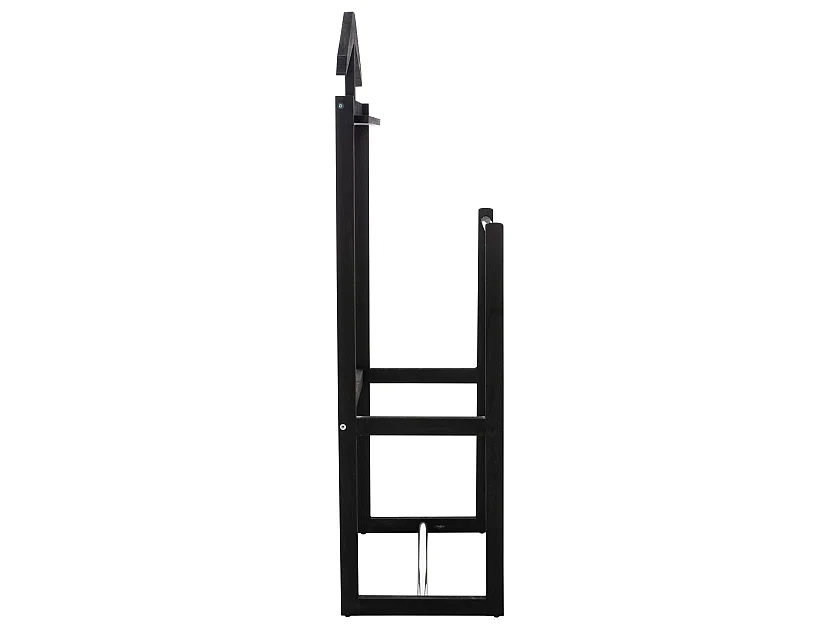 Valet de nuit portant de chambre en bois noir DIV10029