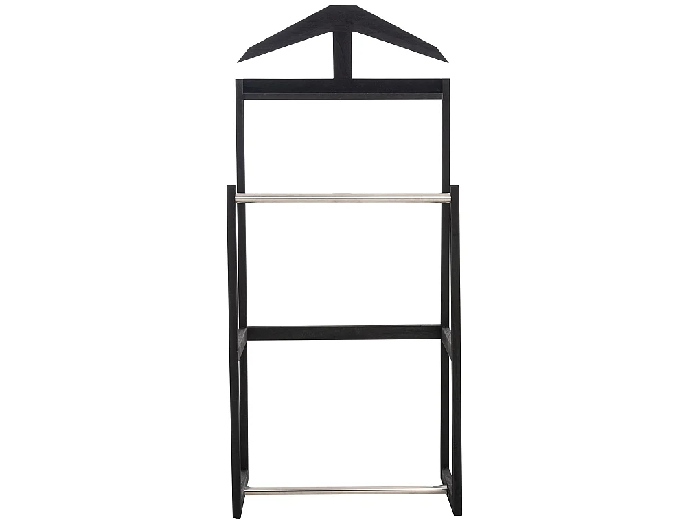 Valet de nuit portant de chambre en bois noir DIV10029