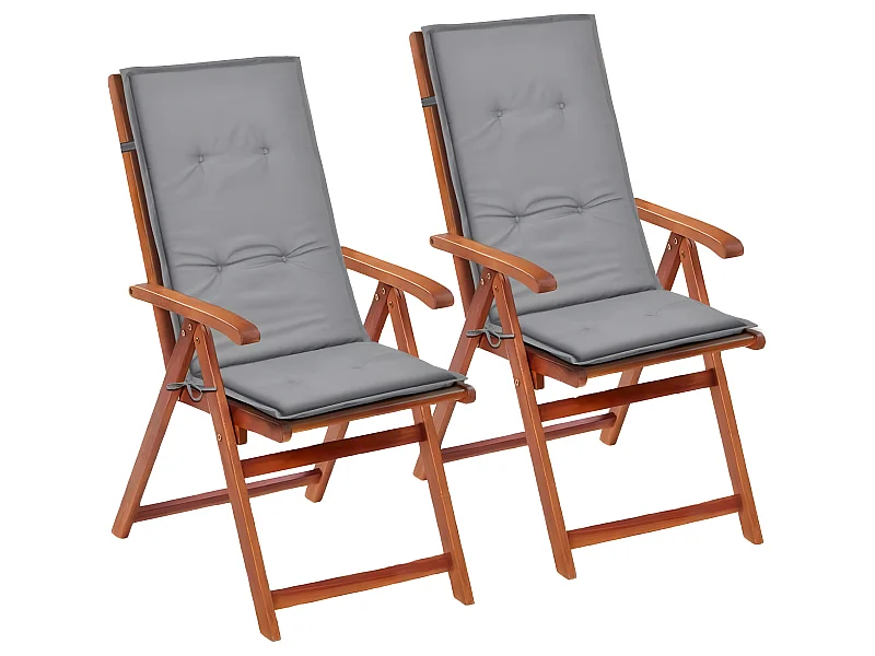 Lot de 2 coussins tissu grise 120 x 50 x 3 cm DEC021544