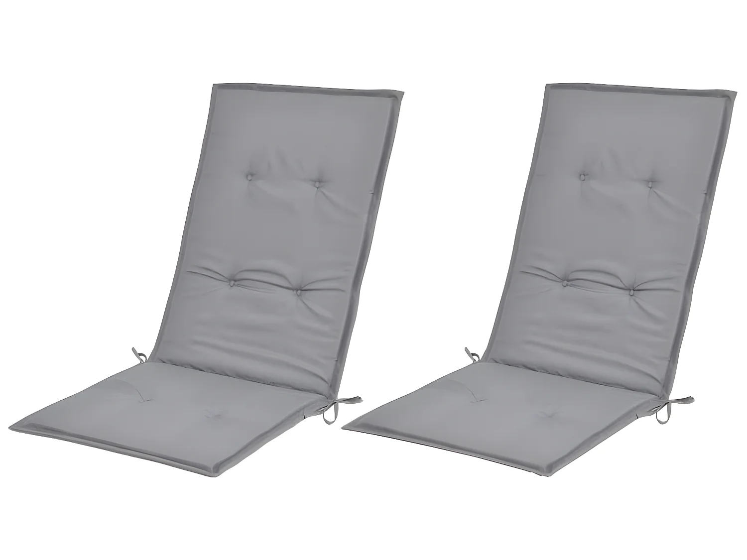 Lot de 2 coussins tissu grise 120 x 50 x 3 cm DEC021544