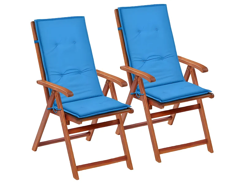 Lot de 2 coussins tissu bleue 120 x 50 x 3 cm DEC021548