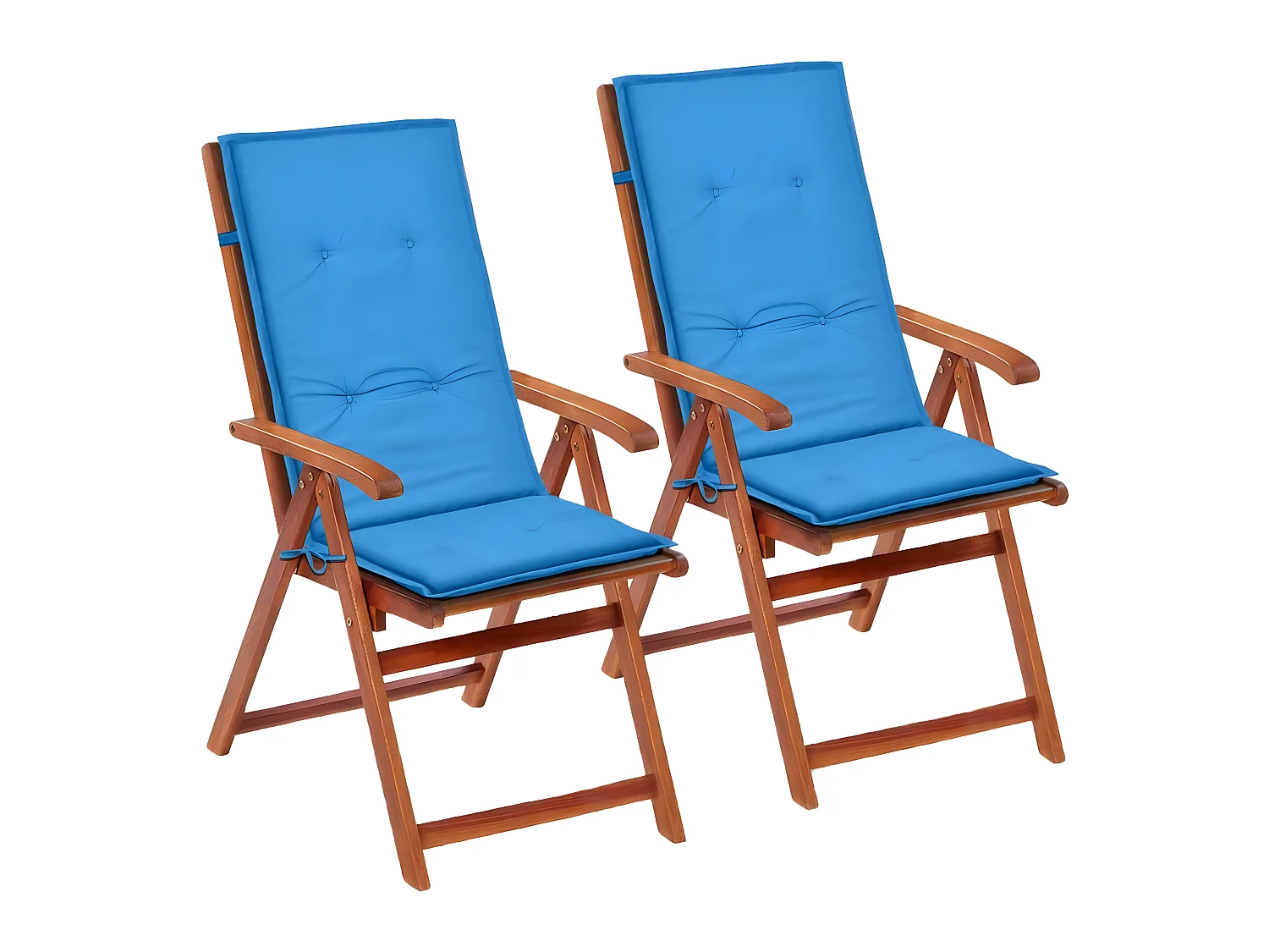 Lot de 2 coussins tissu bleue 120 x 50 x 3 cm DEC021548