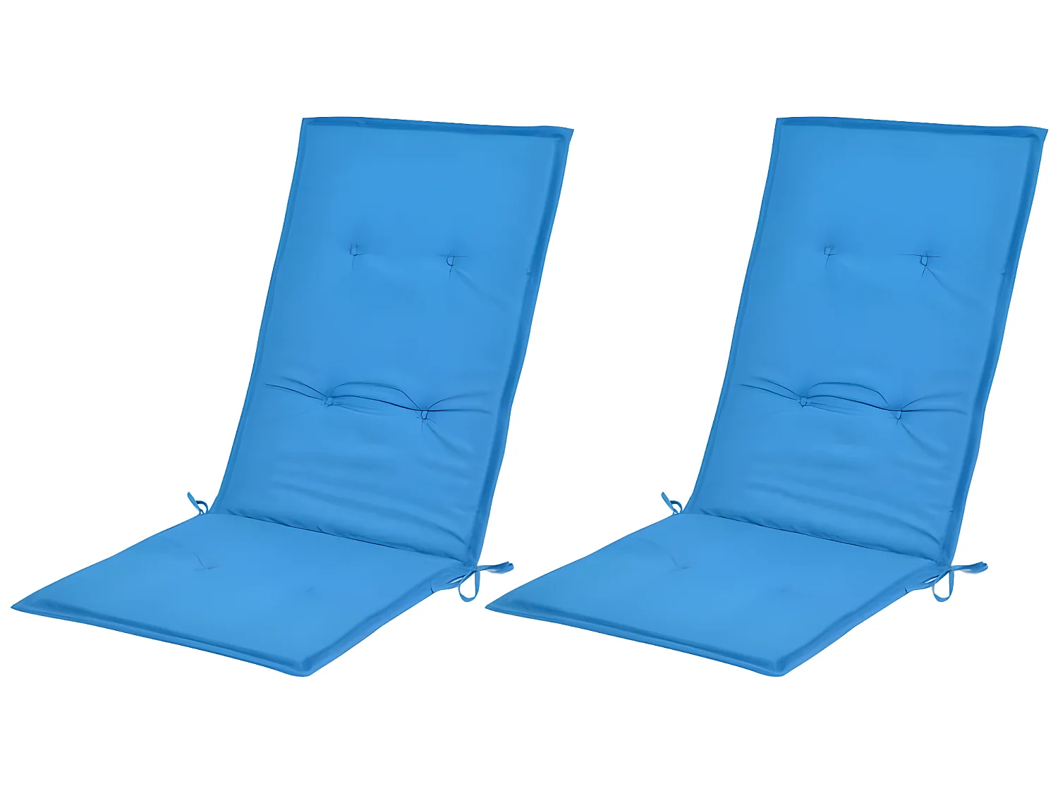 Lot de 2 coussins tissu bleue 120 x 50 x 3 cm DEC021548